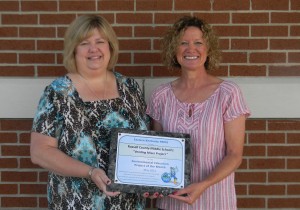 Russell County Middle School Principal Tonya Adams and teacher Jean Clement