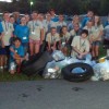 2012 Rogers Explorers, Lindsey Wilson College, volunteered with PRIDE to pick up trash along the Green River