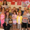 Ms. Robin Ingle’s kindergarten class, which is very active in caring for the school’s outdoor classroom, accepted Corbin Primary School's PRIDE Spring Cleanup trophy for recruiting more student volunteers than any other school in the region.