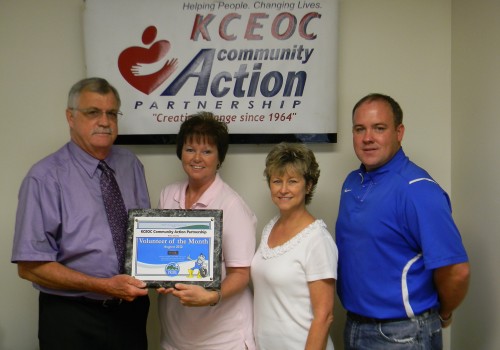 KCEOC staff accepted PRIDE Volunteer of the Month for August 2012