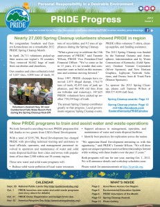 Cover of PRIDE Progress newsletter, 2012, Issue 2