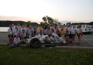 On June 2, 2013, 36 Rogers Explorers volunteered with PRIDE at the Holmes Bend area of Green River Lake to gain experience in community service.
