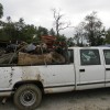 27 pickup-truck loads of trash, like this one, and 10 dump-truck loads of trash were pulled from Swift Camp Creek.