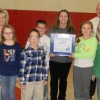 Tyner Elementary School students accept PRIDE Environmental Education Project of the Month Award
