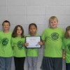 Bell Elementary School teacher Jessica Thrasher and members of her PRIDE Club accepted the PRIDE Environmental Education Project of the Month Award from PRIDE’s Jennifer Johnson.