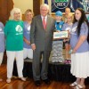 Congressman Hal Rogers presented the PRIDE Volunteer of the Month Award to the McCreary County Girl Scouts in appreciation for their dedication to local cleanup activities. Photo by the McCreary County Voice.