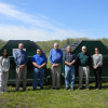 Lawrence County donated four recycling dumpsters to McCreary County and Elliott County. In the photo, left to right, are Elliott County PRIDE Coordinator Bessie Ferguson, McCreary County Judge-Executive Douglas E. Stephens, Elliott County Magistrate Michael Dickerson, Elliott County Judge-Executive Carl Fannin, Lawrence County Judge-Executive John A. Osborne, Lawrence County Magistrate John J. Lemaster and PRIDE President/CEO Tammie Wilson.