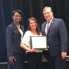 1. PRIDE’s Tammie Nazario (center) accepted her Travel Marketing Professional certificate from Monica Smith, Southeast Tourism Society (STS) President and CEO, and Berkeley Young, an STS instructor.
