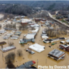 Beattyville was devastated by flooding at the end of February. Photo by Donnie Benton, via WYMT-TV.